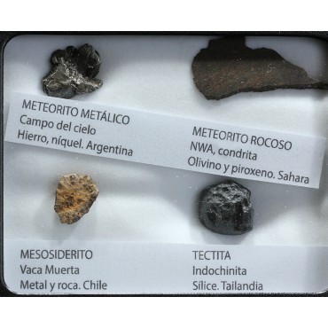 Colección de meteoritos y tectita